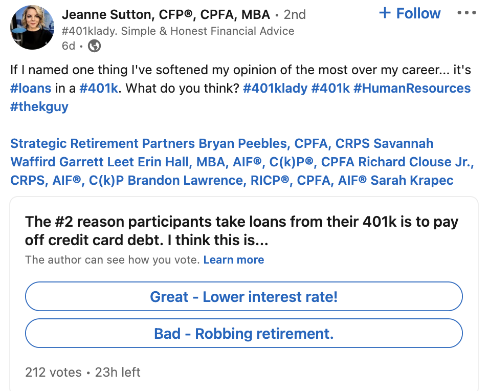 Jeanne Sutton social post